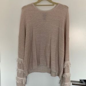 Sparkly/fringe sleeves sweater